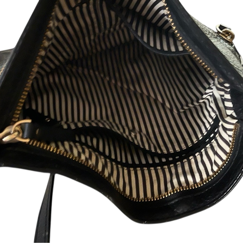 Kate Spade Womens Black Soft Pebble Leather Zip Crossbody Messenger Bag Handbag - Picture 12 of 14